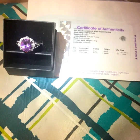 Ametrine/White Topaz Ring Anahi Size 8 Annabelle Coll Limited Edit… - Picture 8 of 12